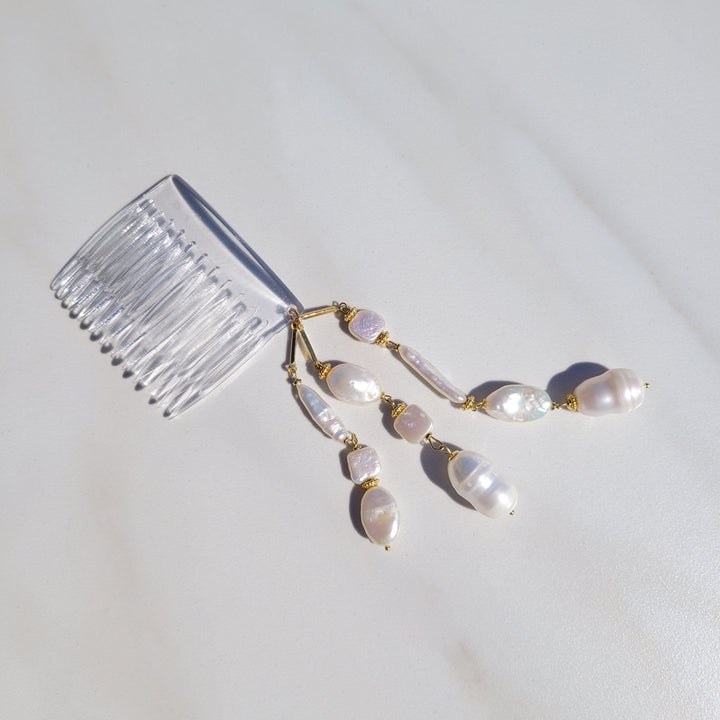 Summer Coastline Pearl Hair Comb