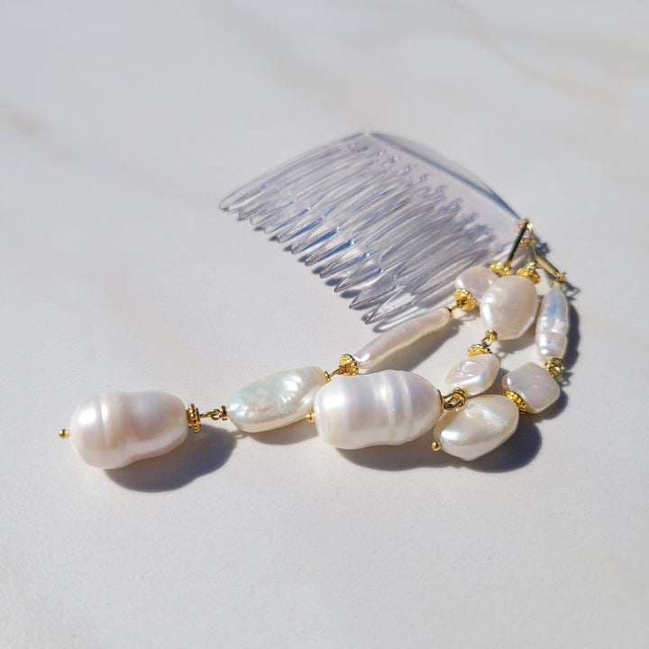 Summer Coastline Pearl Hair Comb