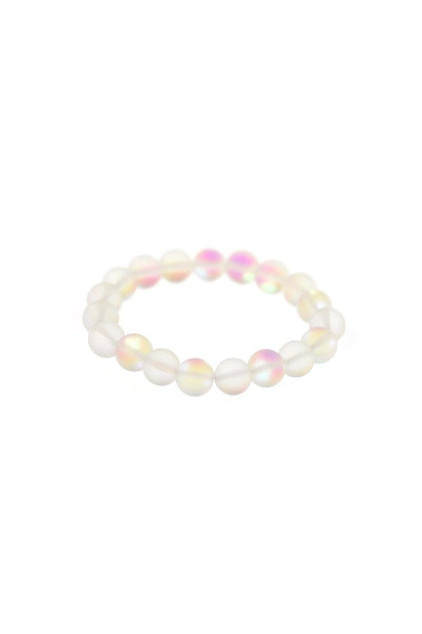 Synthetic Moonstone Stone Bracelet-White