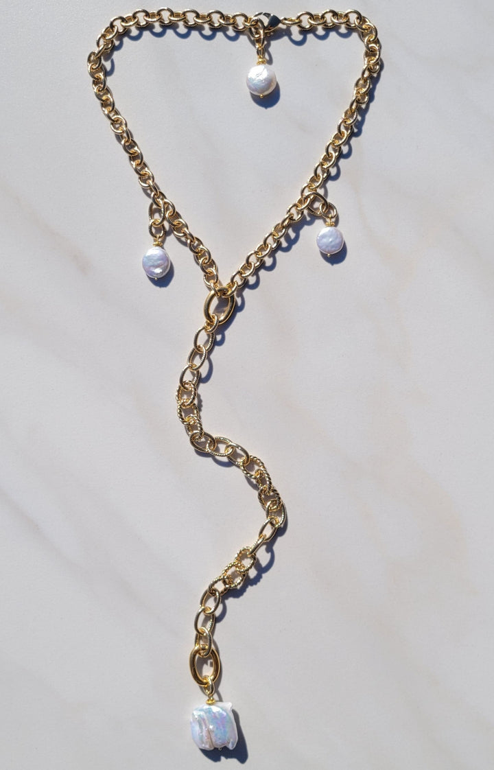 The Nile Pearl Y Necklace