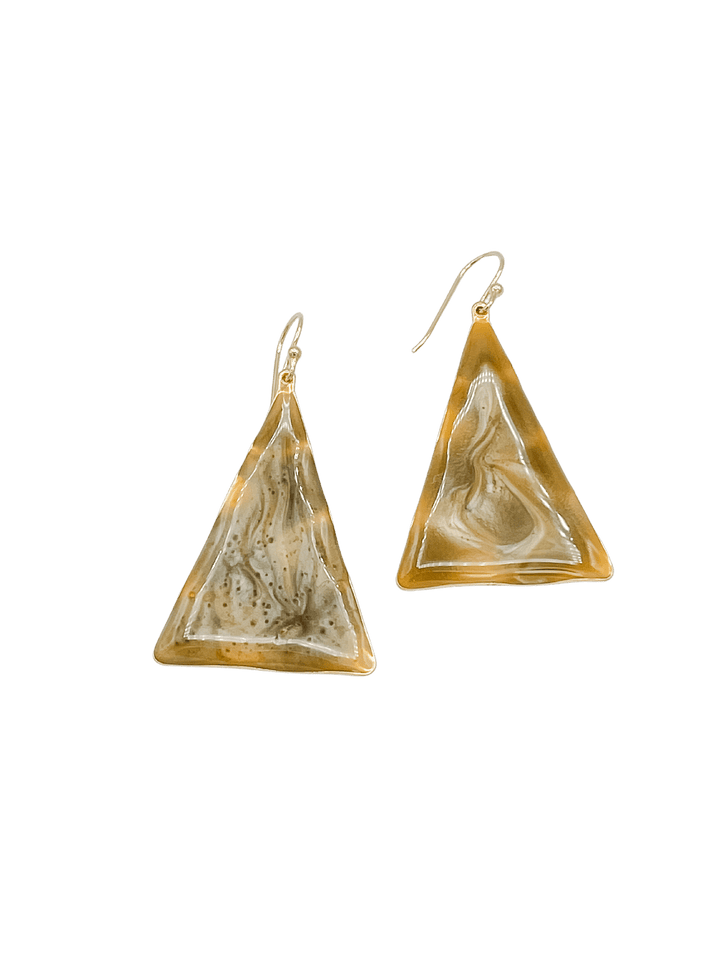 Triangle Ripple Dangle Earrings