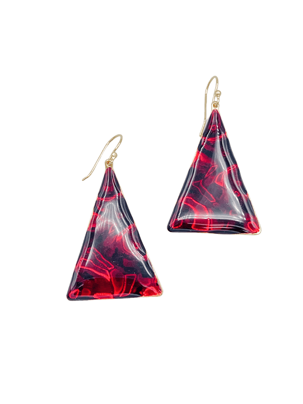 Triangle Ripple Dangle Earrings