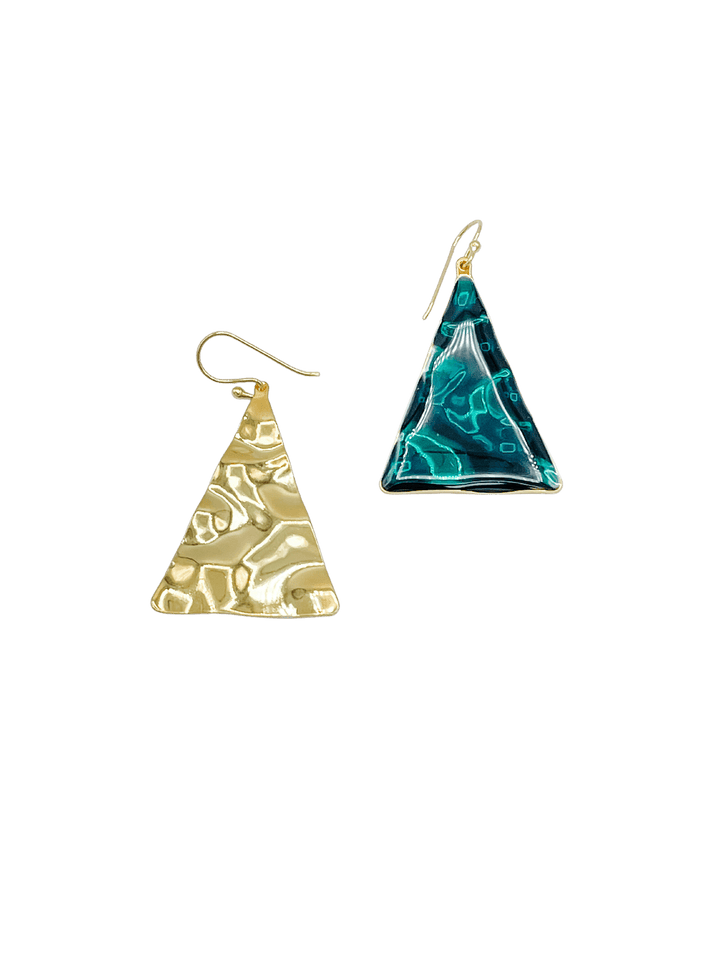 Triangle Ripple Dangle Earrings