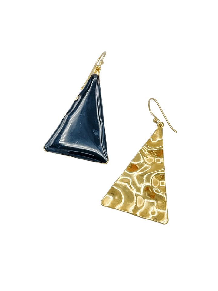 Triangle Ripple Dangle Earrings