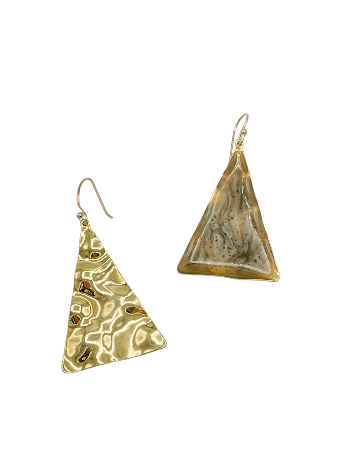 Triangle Ripple Dangle Earrings