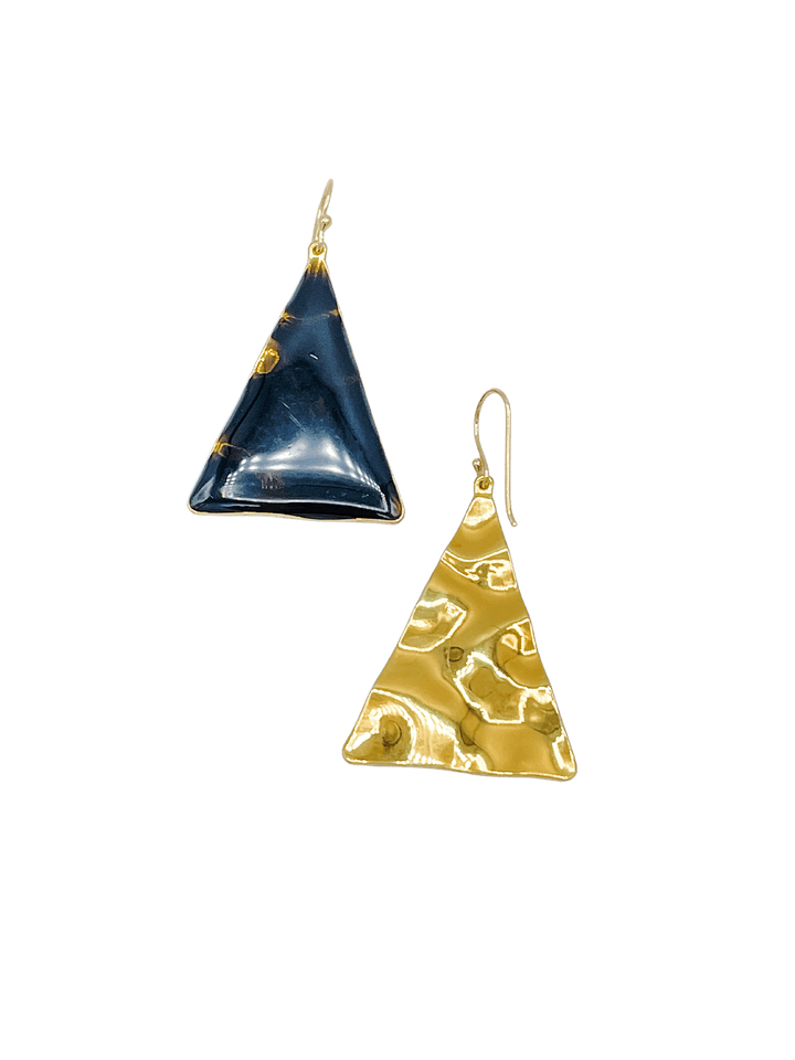 Triangle Ripple Dangle Earrings