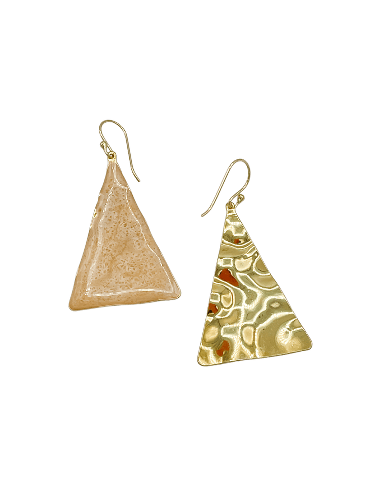 Triangle Ripple Dangle Earrings