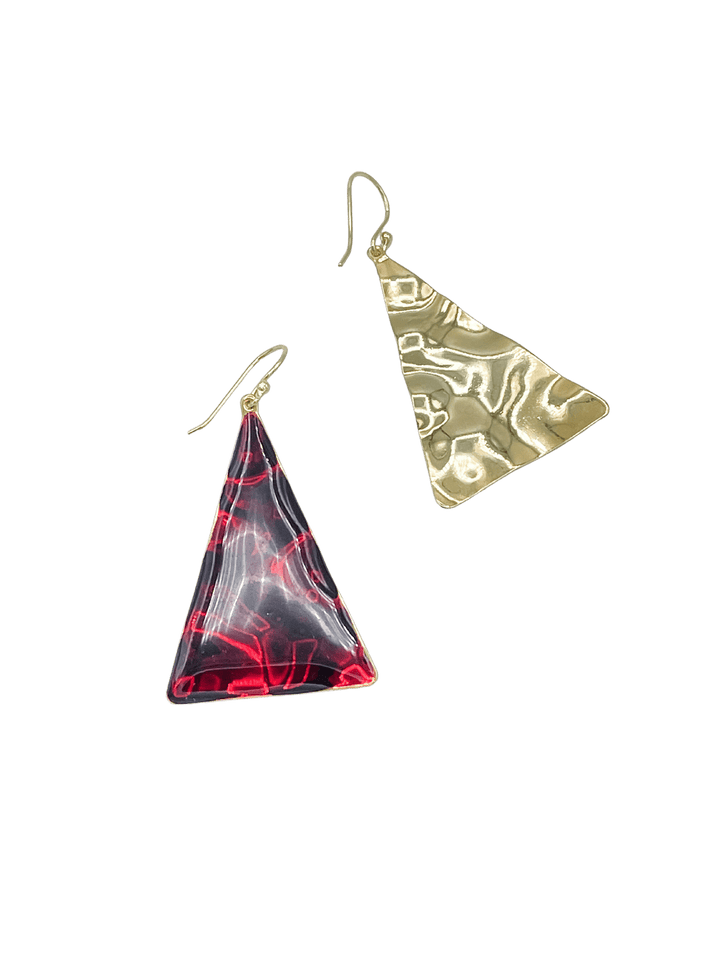 Triangle Ripple Dangle Earrings