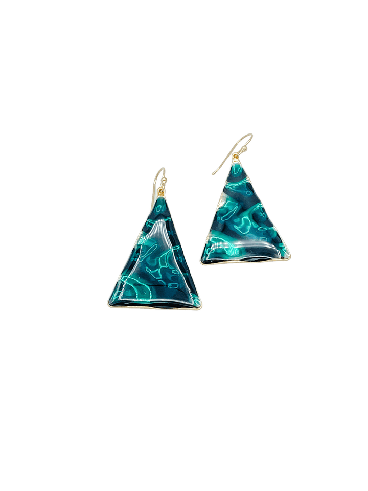 Triangle Ripple Dangle Earrings