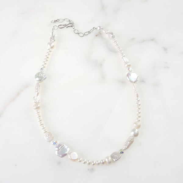 White Glitter Necklace