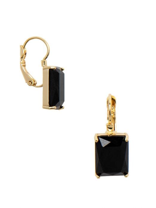 Zenzii Crystal Drop Earring with 18K Gold-Plated Accents