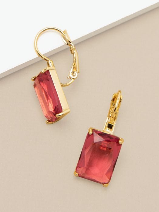 Zenzii Crystal Drop Earring with 18K Gold-Plated Accents