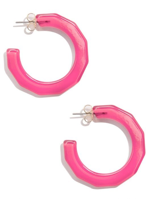 Zenzii Women's Large Textured Open Hoop Earring