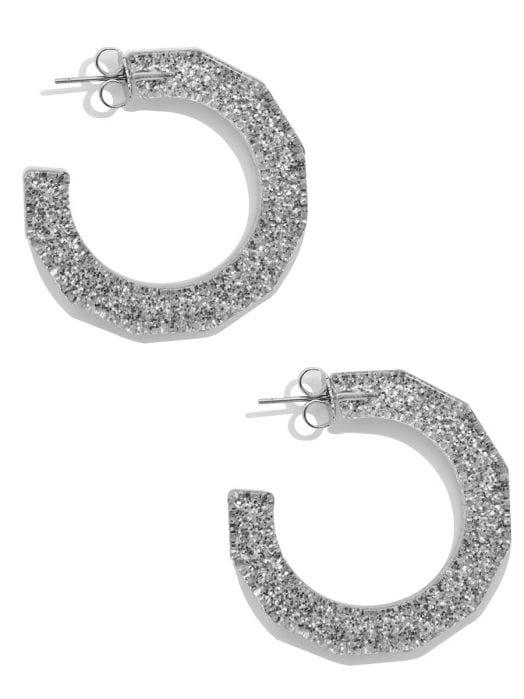 Zenzii Women's Large Textured Open Hoop Earring